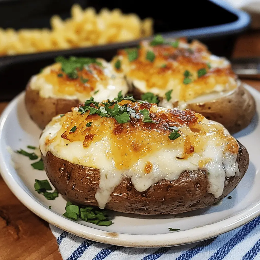 Treat yourself to the perfect side with these Best Steakhouse Baked Potatoes! Fluffy on the inside and crispy on the outside, these potatoes are seasoned to perfection and compliment any meal. Ideal for family dinners or special occasions, save this recipe now to impress your guests with a classic steakhouse side!