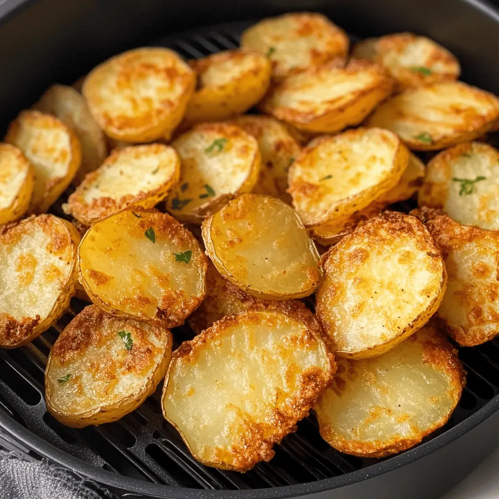 Enjoy meltingly tender and perfectly crispy sliced potatoes made in the air fryer! This quick recipe features just a few ingredients, making it easy to whip up a delicious side dish or snack. Perfectly seasoned and golden brown, these crispy potatoes are ideal for family gatherings or cozy nights in. Save this recipe for a crunchy treat everyone will love!