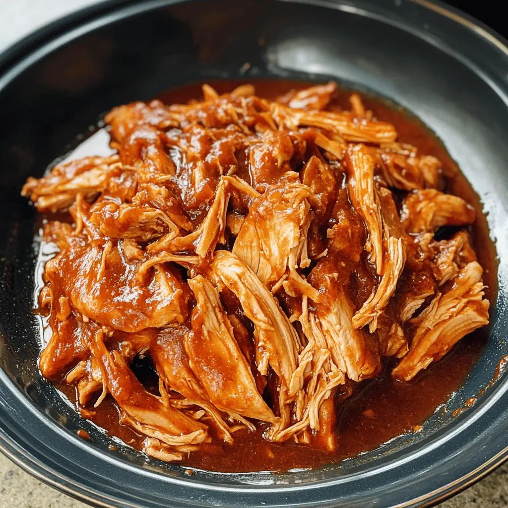Looking for an easy and delicious dinner idea? This Crock Pot BBQ Chicken is a winner! Just mix tender pulled chicken with zesty BBQ sauce for a mouthwatering meal that's perfect for sandwiches, tacos, or over rice. Perfect for busy weeknights or gatherings. Don't forget to save this recipe for your next family feast!