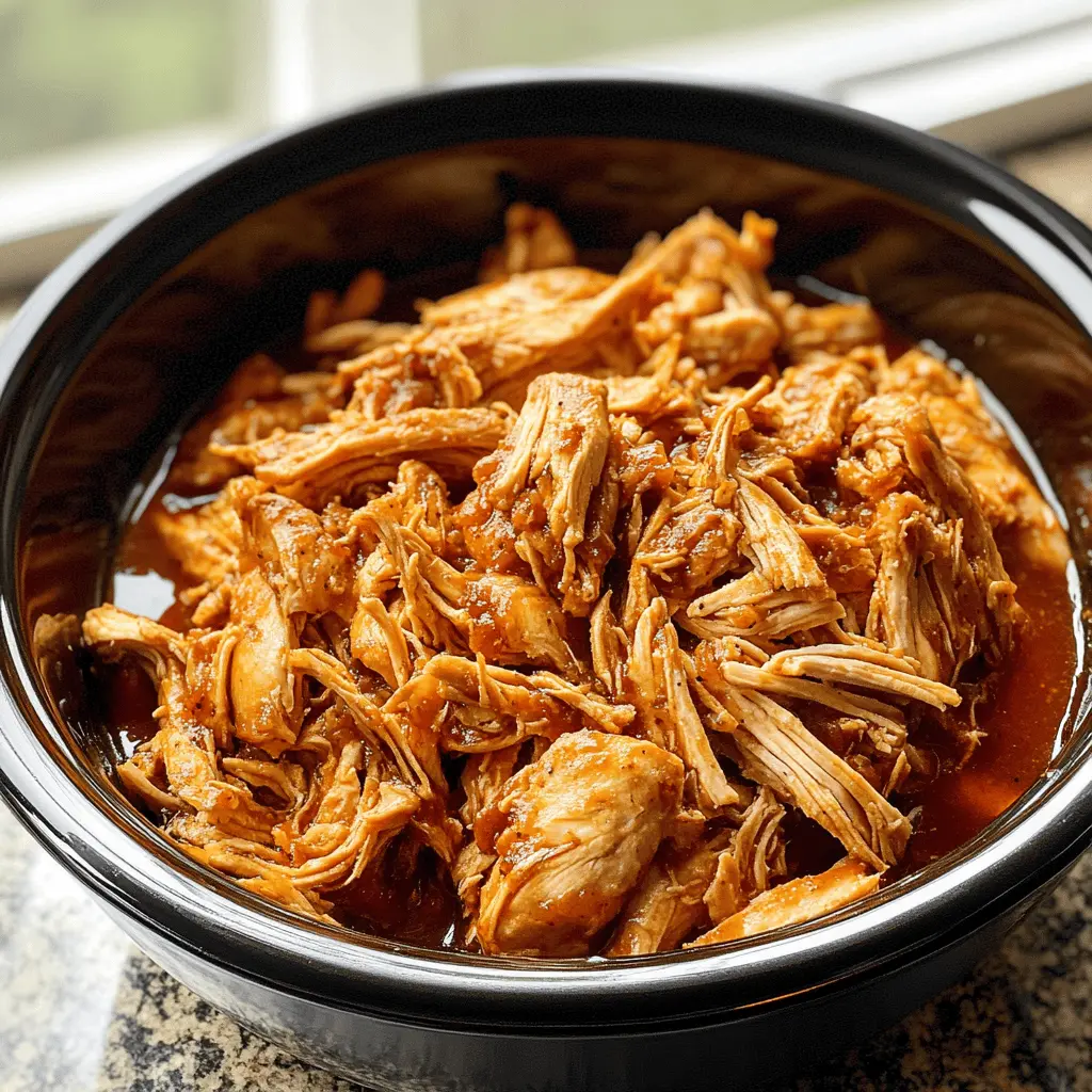 Looking for a simple and delicious meal? Try this Crockpot BBQ Pulled Chicken! Tender chicken slow-cooked in zesty BBQ sauce makes the perfect filling for sandwiches or tacos. This recipe is easy to prepare and packed with flavor, ideal for busy weeknights or gatherings. Save this pin to enjoy a hearty, comforting dish anytime!