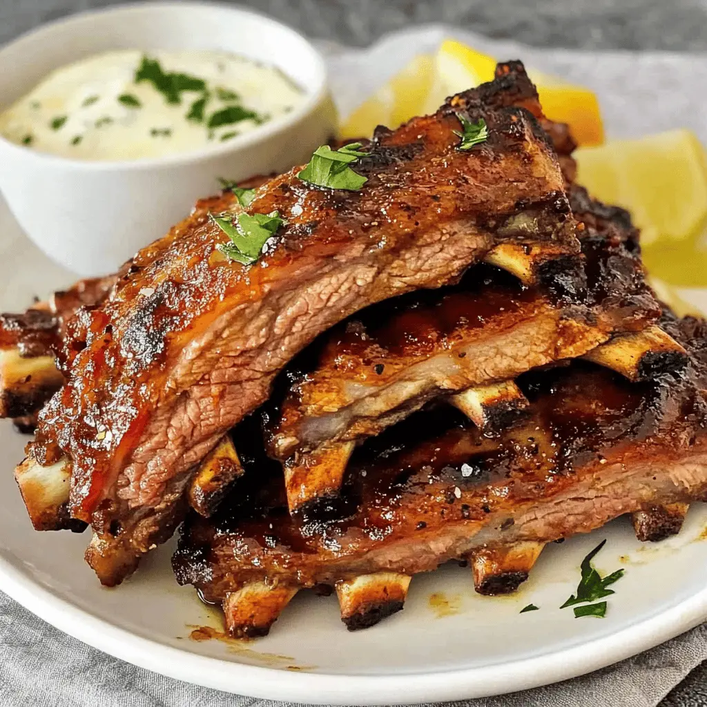 Taste the vibrant flavors of Greece with these easy baked then grilled Greek ribs! Marinated in a tasty mix of olive oil, garlic, and fresh herbs, these tender ribs are sure to impress at your next BBQ. Perfect for family gatherings or a cozy dinner, save this recipe for a delicious grilled treat you'll want to make again and again!