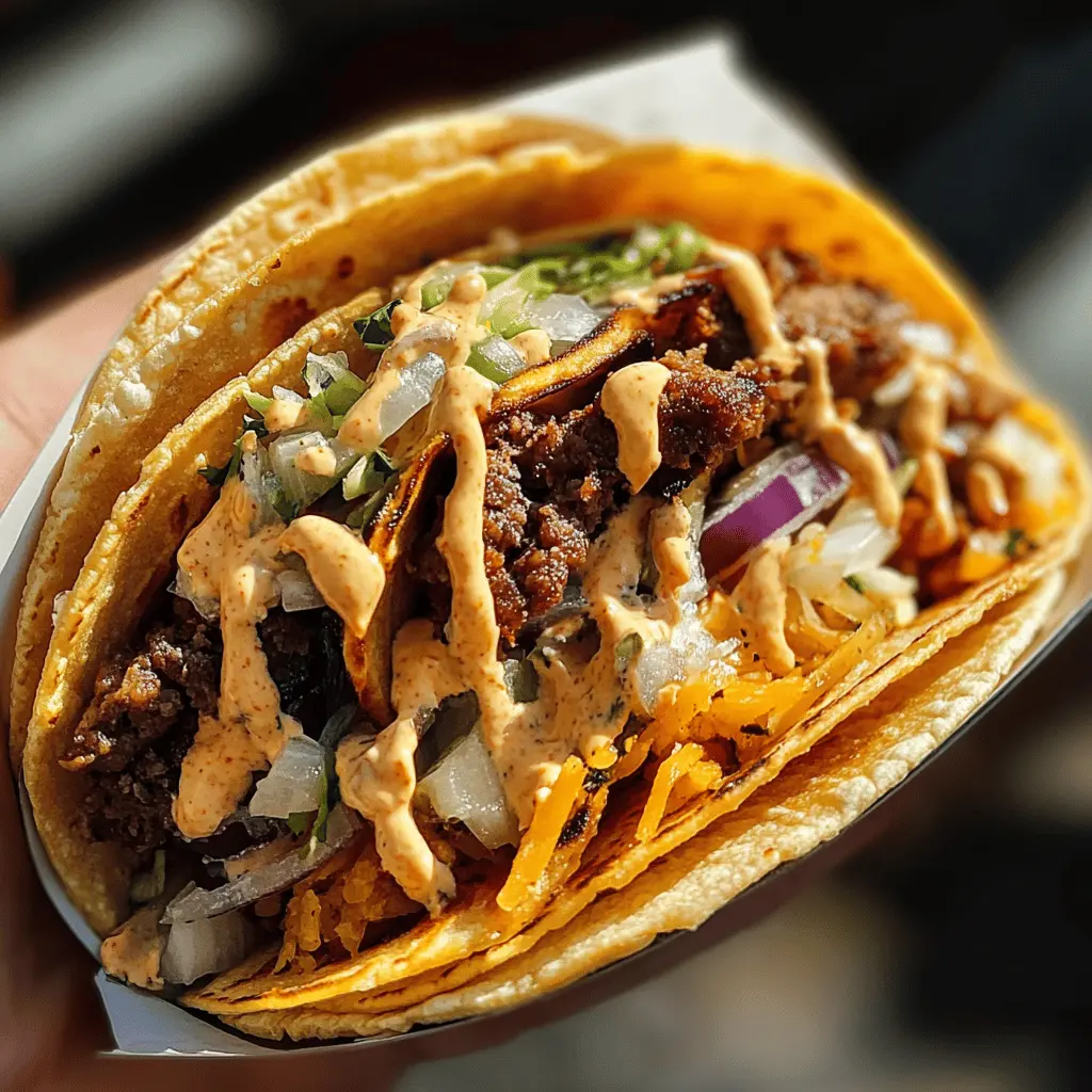 Satisfy your cravings with these Easy Smash Burger Tacos! Juicy ground beef, crispy edges, and your favorite taco toppings wrapped in soft tortillas create the ultimate flavor experience. Perfect for taco night, game day, or a quick dinner. Don’t forget to save this recipe for a tasty twist on a classic meal!