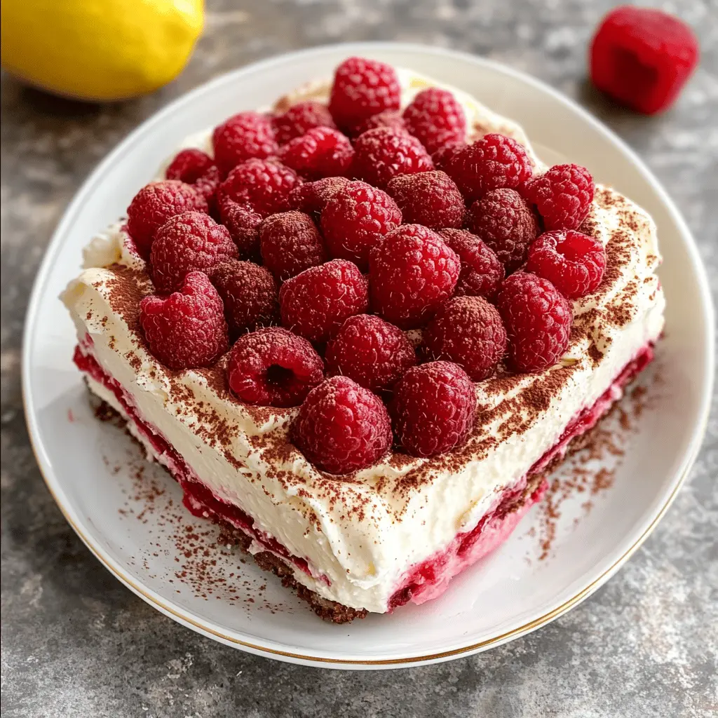 Looking for a delightful twist on a classic dessert? This Fresh Raspberry Tiramisu brings a burst of fruity flavor with layers of creamy mascarpone and luscious raspberries. Perfect for special occasions or a sweet treat any time! Save this recipe and impress your friends and family with your dessert skills.