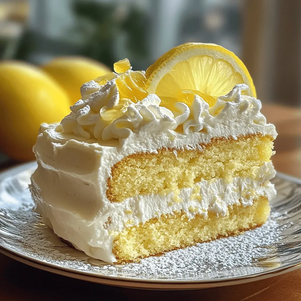 Treat yourself to a delightful Italian Lemon Cream Cake! This light and zesty dessert features layers of fluffy lemon sponge, infused with fresh lemon juice and zest, and a creamy lemon filling that perfectly balances sweetness and tang. Perfect for gatherings or a sweet finish to any meal! Don't forget to save this refreshing cake recipe for your next occasion!