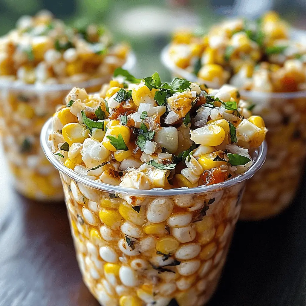 Enjoy a delightful twist on street food with these Mexican Corn Cups, or esquites! Featuring sweet corn, creamy cheese, lime, and a sprinkle of chili powder, this dish bursts with flavor. Perfect for gatherings, picnics, or as a tasty snack anytime. Save this recipe to try a fun and delicious way to celebrate corn!