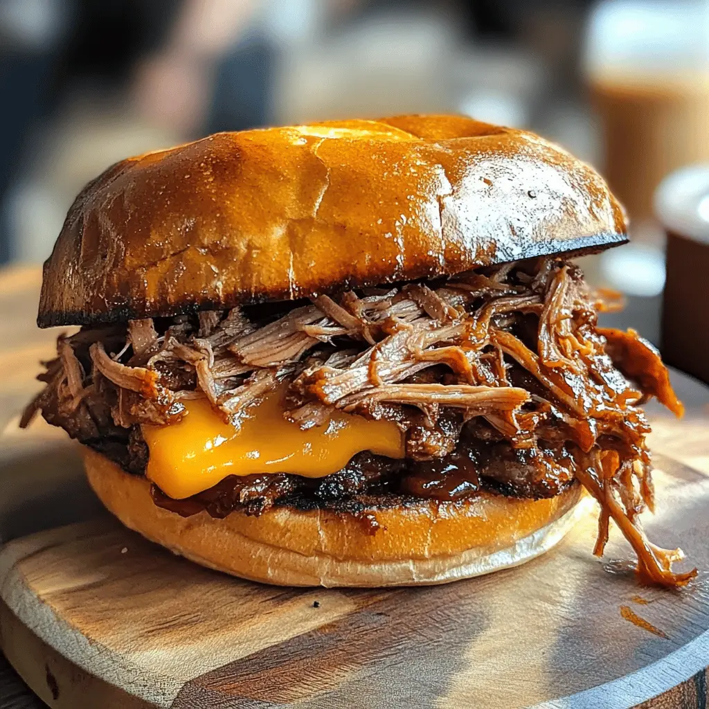 Juicy and tender pulled beef sandwiches are perfect for your next family gathering or game day. With a flavorful blend of spices and slow-cooked beef, every bite is a delight. Whether you're hosting a barbecue or just looking for a comforting meal, this sandwich will be a hit. Save this recipe to impress your friends and elevate your mealtime!
