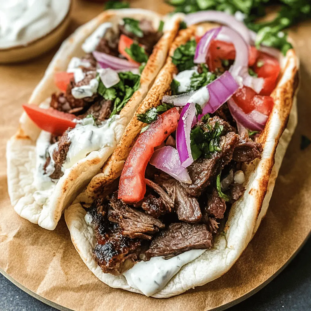 Imagine the savory aroma of tender beef surrounded by warm pita, topped with fresh veggies and creamy tzatziki sauce. This Slow Cooker Beef Gyros recipe delivers all those delicious flavors effortlessly! Perfect for a family dinner or casual get-together. Save this pin to whip up a delightful meal any night of the week!