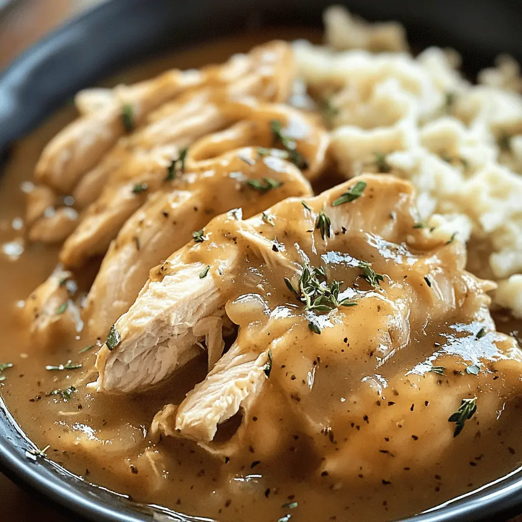 Warm up your dinner routine with this comforting Slow Cooker Chicken and Gravy! Juicy chicken thighs smothered in rich, homemade gravy make this a perfect family meal. Easy to prepare and ideal for busy weeknights or cozy gatherings, this recipe is sure to impress. Save this pin for a delicious dish that everyone will love!