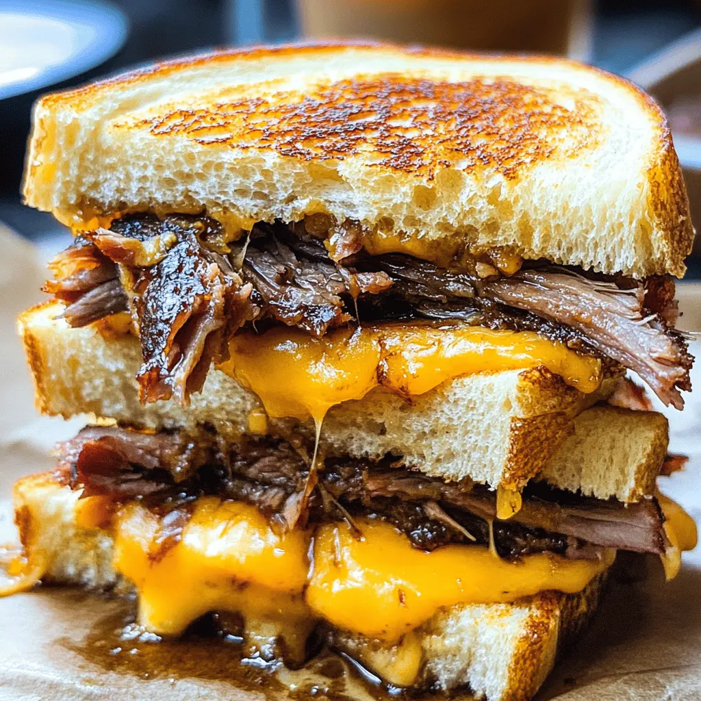 Imagine the crispy, melty goodness of a Smoked Brisket Grilled Cheese that will elevate your lunch game! This delightful sandwich features tender smoked brisket paired with gooey cheese, served on toasted bread for the perfect bite. Perfect for game days or cozy nights in! Save this recipe now to treat yourself to a comforting favorite anytime!