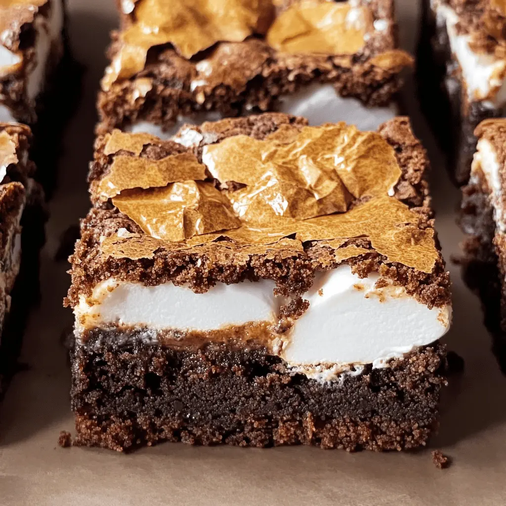 Get ready to take your dessert game to the next level with these S'mores Brownies! Rich, fudgy brownies topped with a luscious vanilla bean marshmallow layer create the perfect combination of flavors and textures. Ideal for summer gatherings, or any time you crave a cozy treat. Save this recipe for your next sweet adventure!