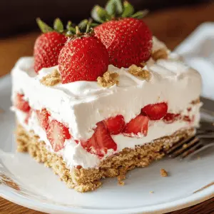 Looking for a refreshing dessert that's easy to make? This no-bake Strawberry Icebox Cake is the perfect treat! With layers of fluffy whipped cream, sweet strawberries, and graham crackers, every bite is a taste of summer. Save this delightful recipe for your next potluck or family gathering!