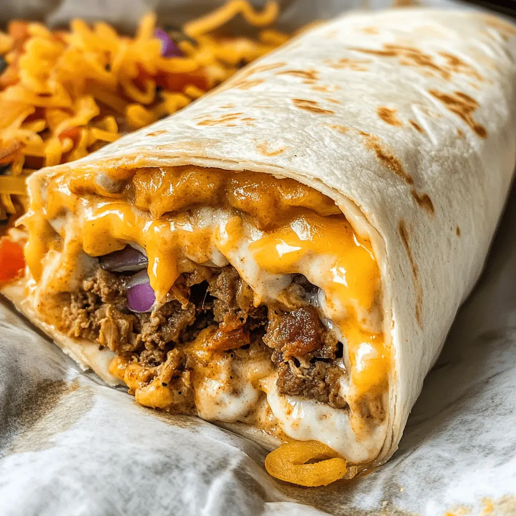 This Beefy Melt Burrito is a delicious mix of seasoned beef, hearty rice, and creamy cheese wrapped in a warm tortilla. Perfect for a quick lunch or dinner, it’s filled with delightful flavors everyone will love. Save this recipe now and enjoy a taste of Taco Bell in your own kitchen whenever the craving strikes!