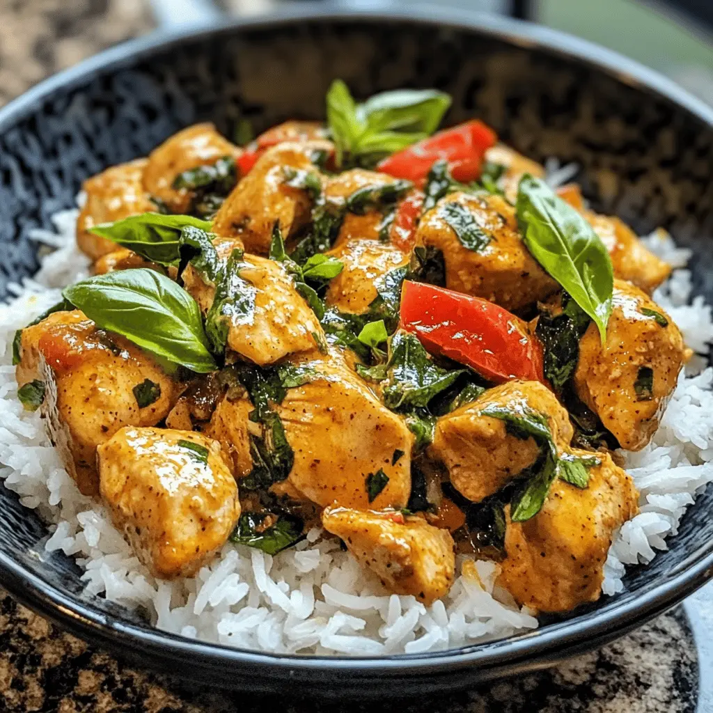 Easy Spiced Coconut Basil Chicken Recipe
