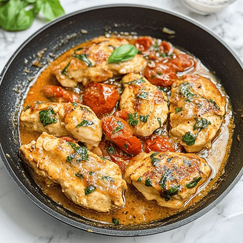 Easy Keto Tomato Basil Chicken Skillet