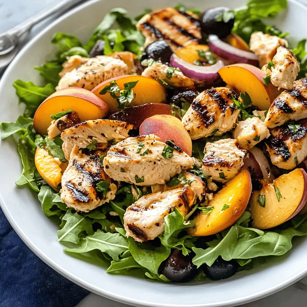 Easy Grilled Peach Chicken Salad Recipe