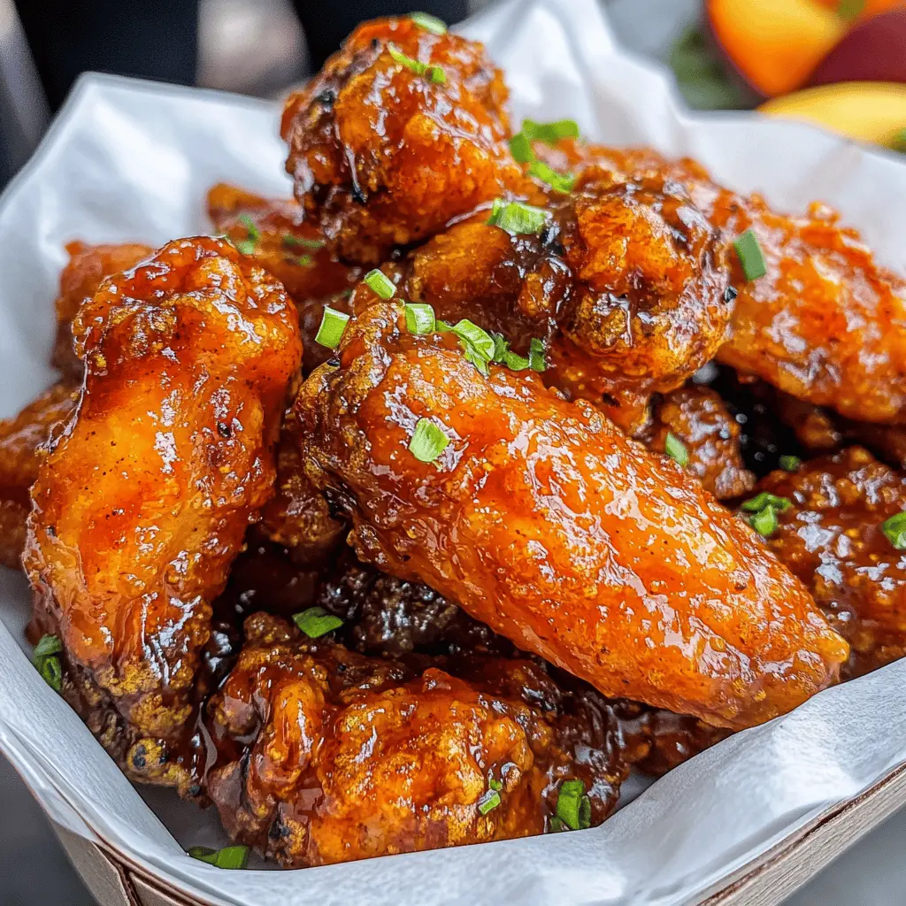 Easy Hot Honey Peach Wings Recipe
