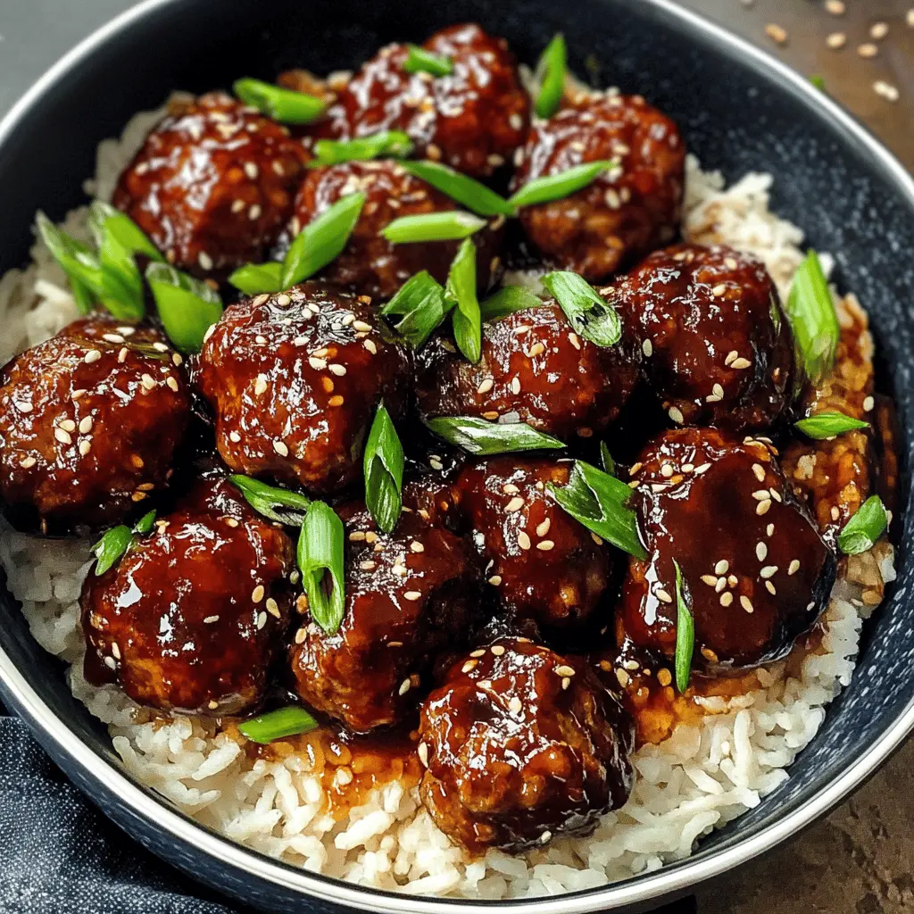 Quick and Easy Mongolian Beef Meatballs