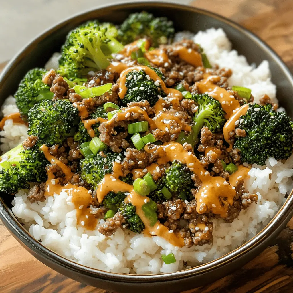 Easy Teriyaki Ground Beef and Broccoli with Yum Yum Sauce