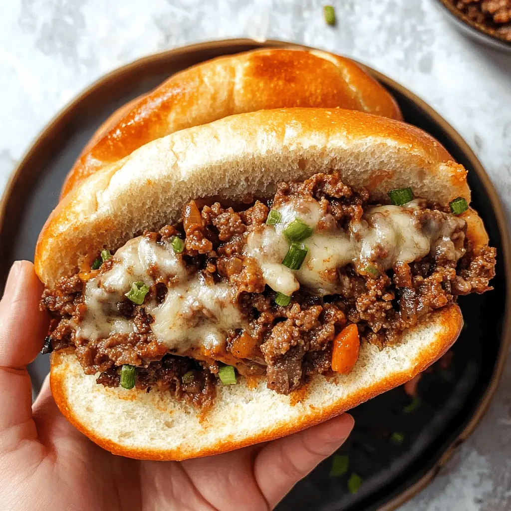 Easy Philly Cheesesteak Sloppy Joes Recipe