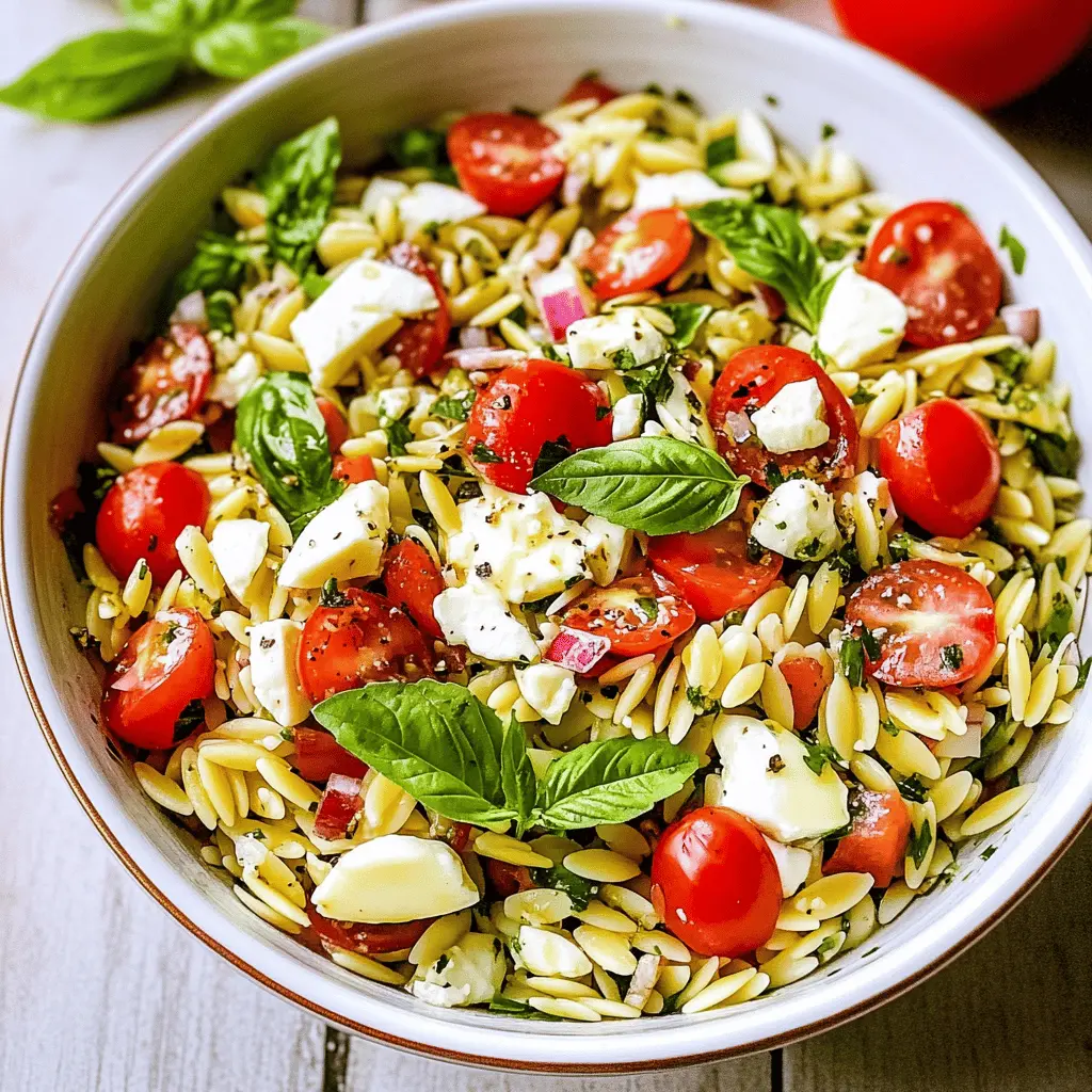 Fresh Orzo Salad with Mozzarella and Herbs