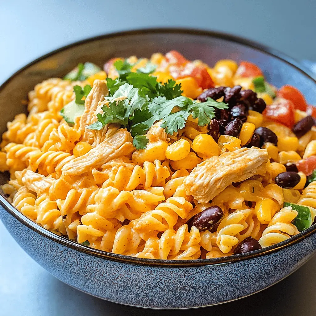 Easy Zesty Chicken Enchilada Pasta Salad Recipe