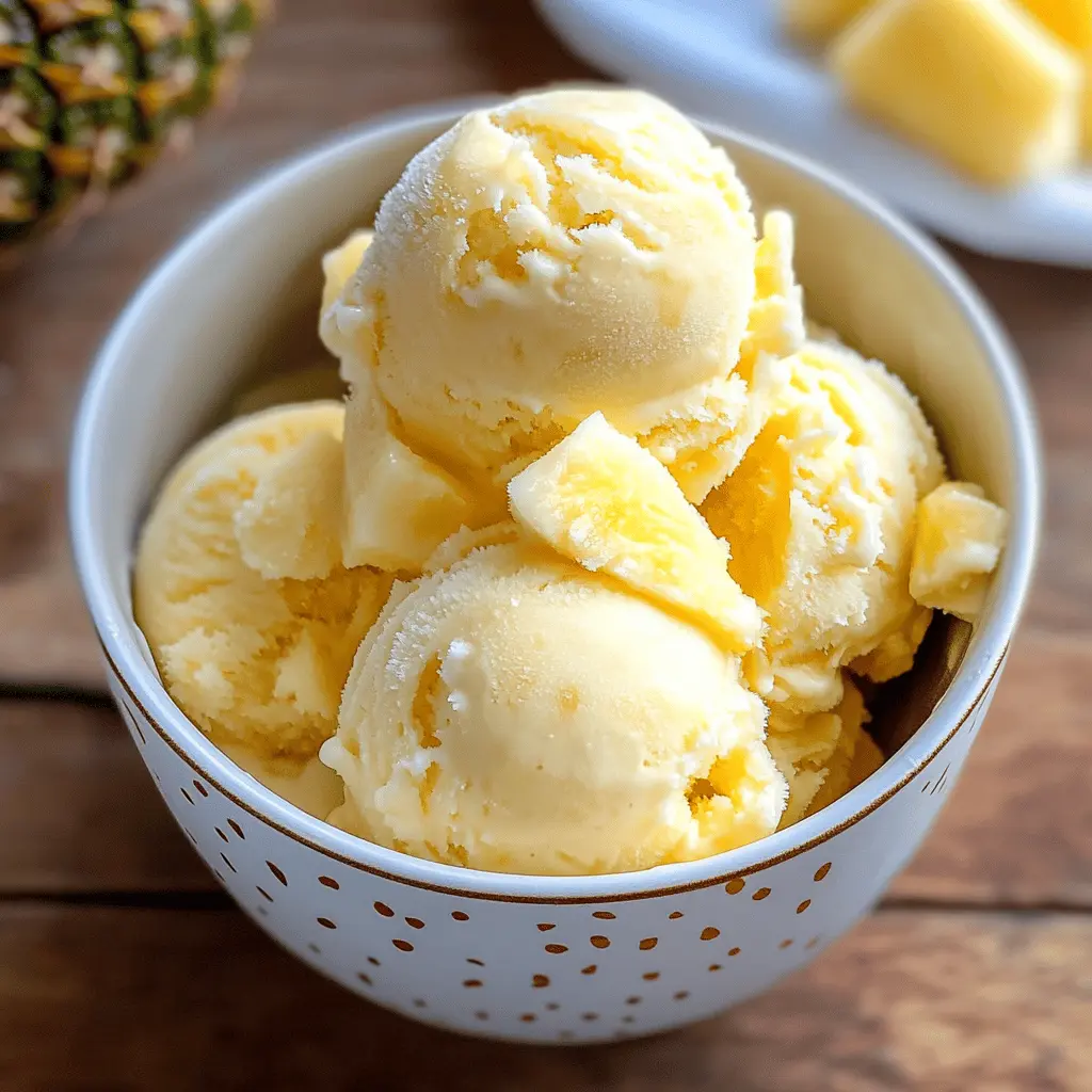 Easy Homemade Pineapple Ice Cream Recipe