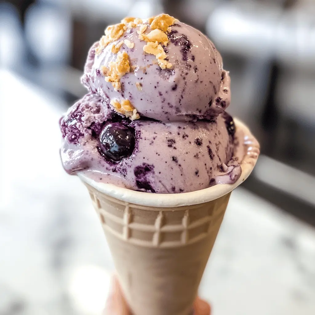 Easy No Churn Blueberry Pie Ice Cream Recipe