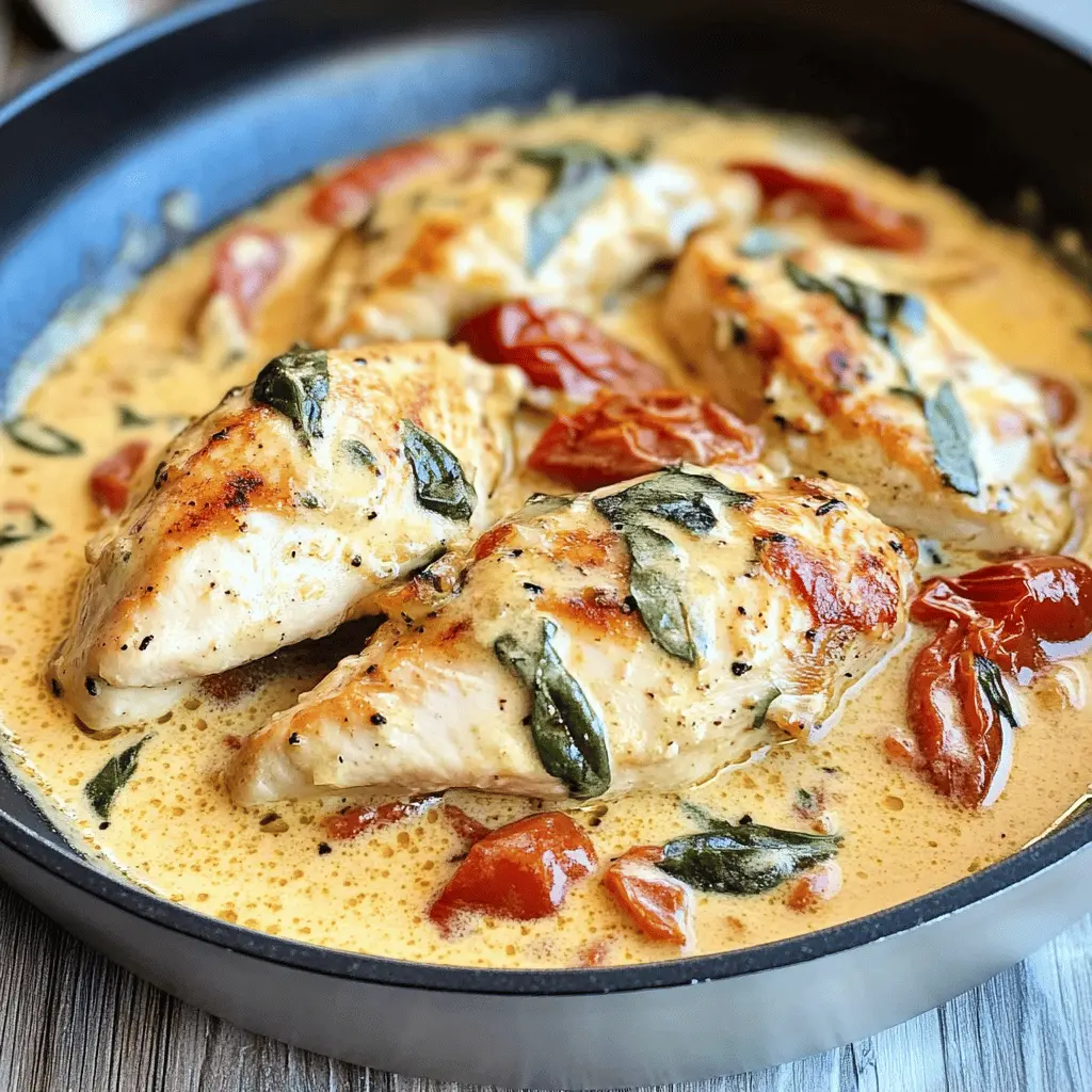 Creamy Tomato Basil Chicken Dinner Recipe