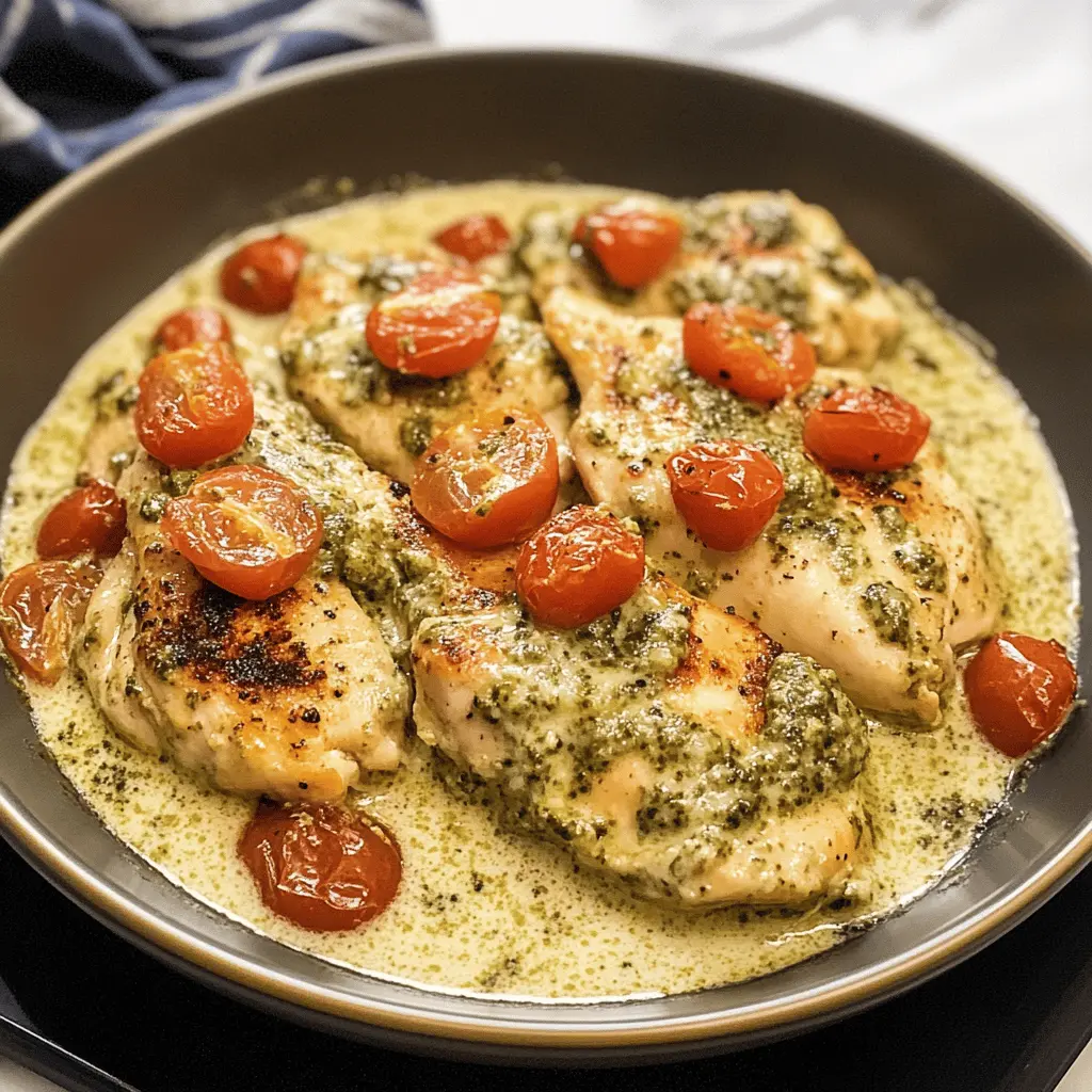 Easy Creamy Pesto Chicken Recipe