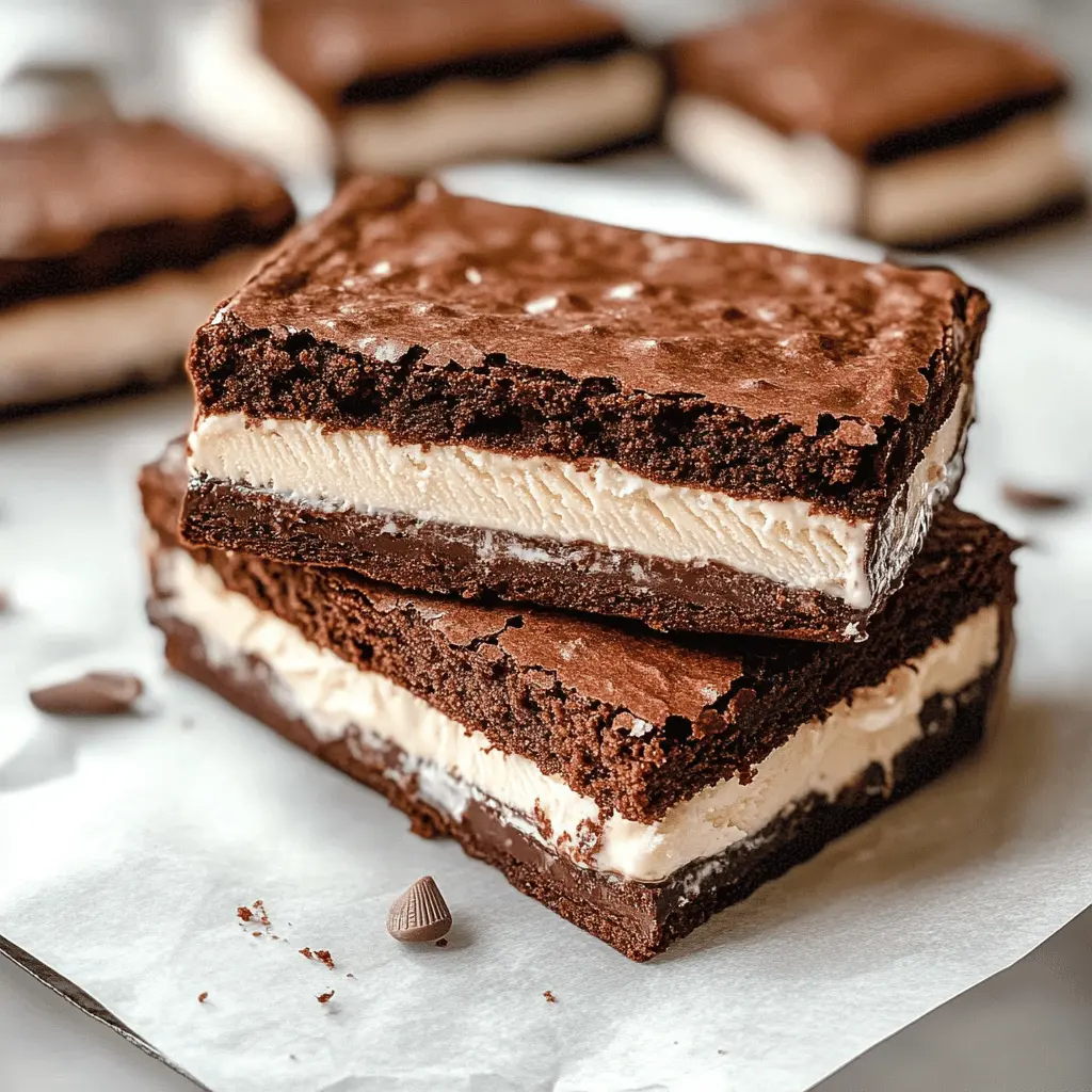 Easy Brownie Ice Cream Sandwiches Recipe