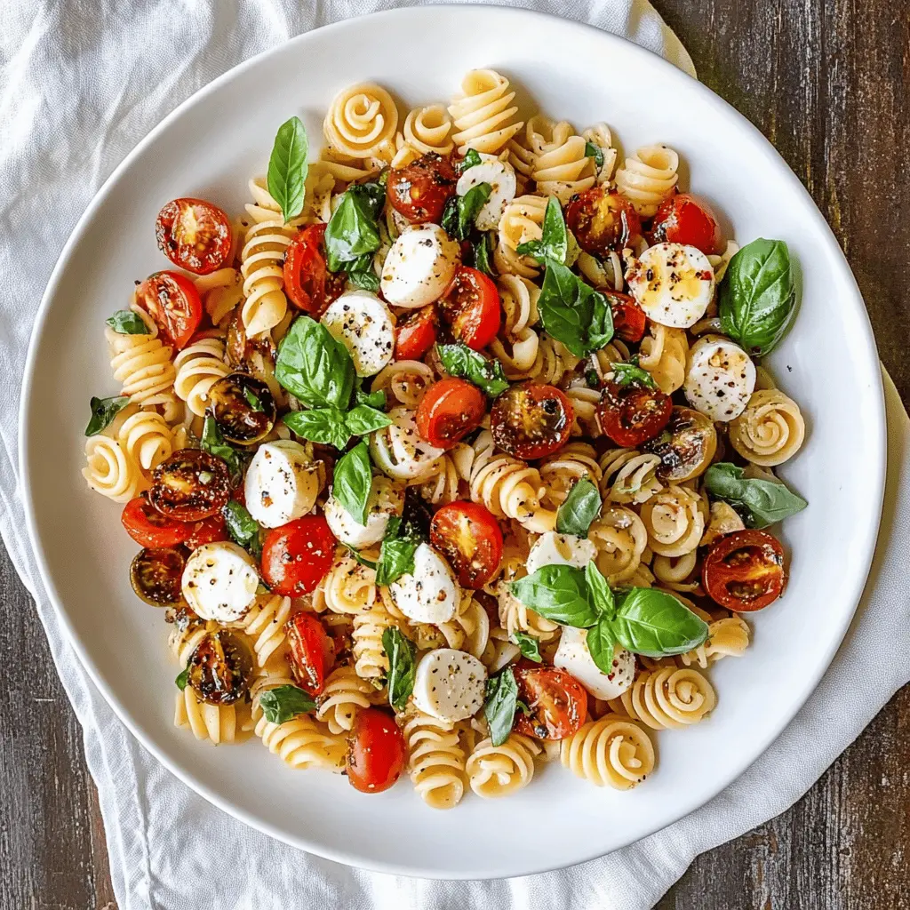 Easy Caprese Pasta Salad with Fresh Mozzarella