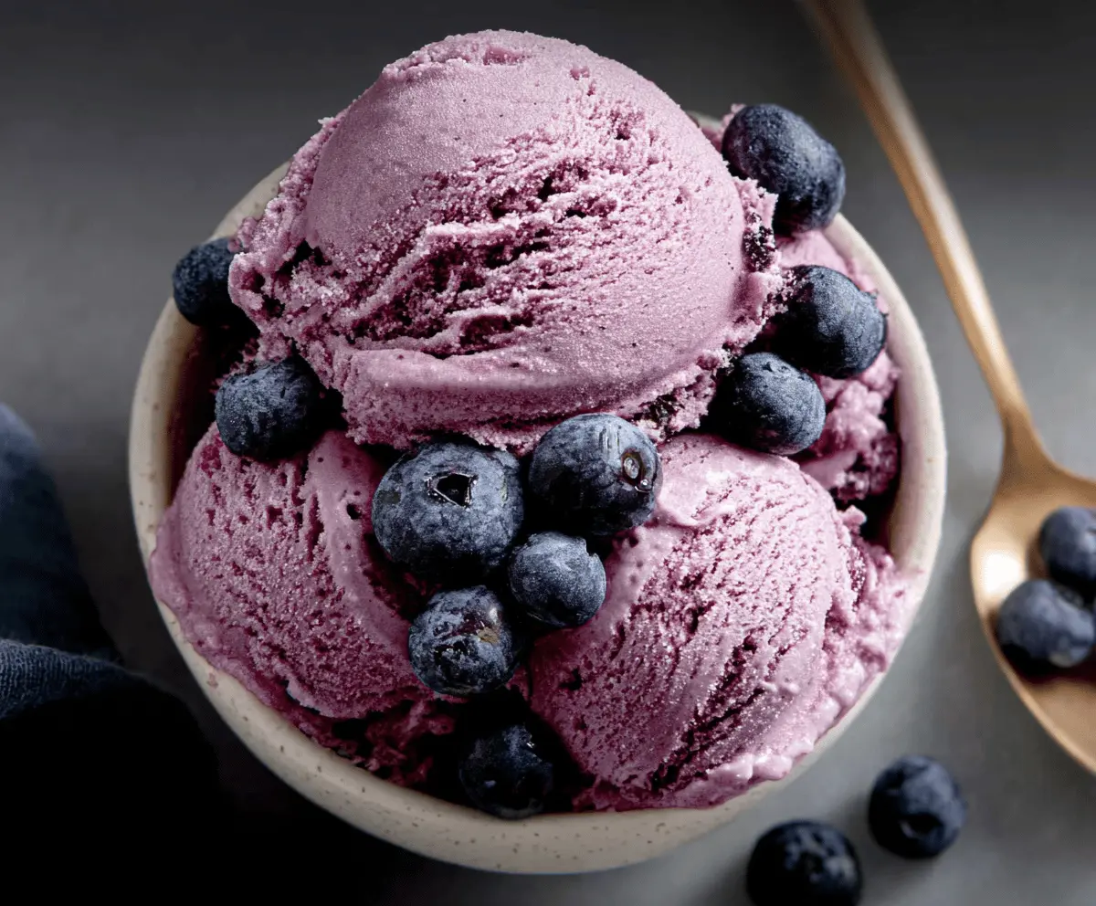 Easy Homemade Blueberry Ice Cream Recipe