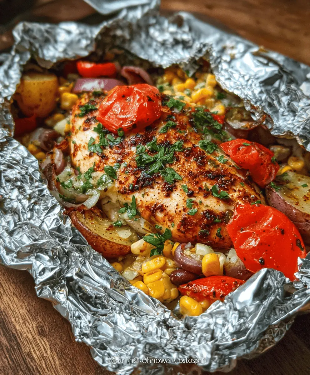 Easy Santa Fe Chicken Foil Packets Recipe