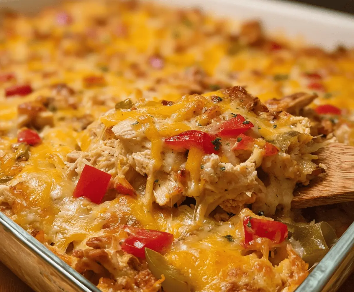 Easy Chicken Fajita Casserole Recipe