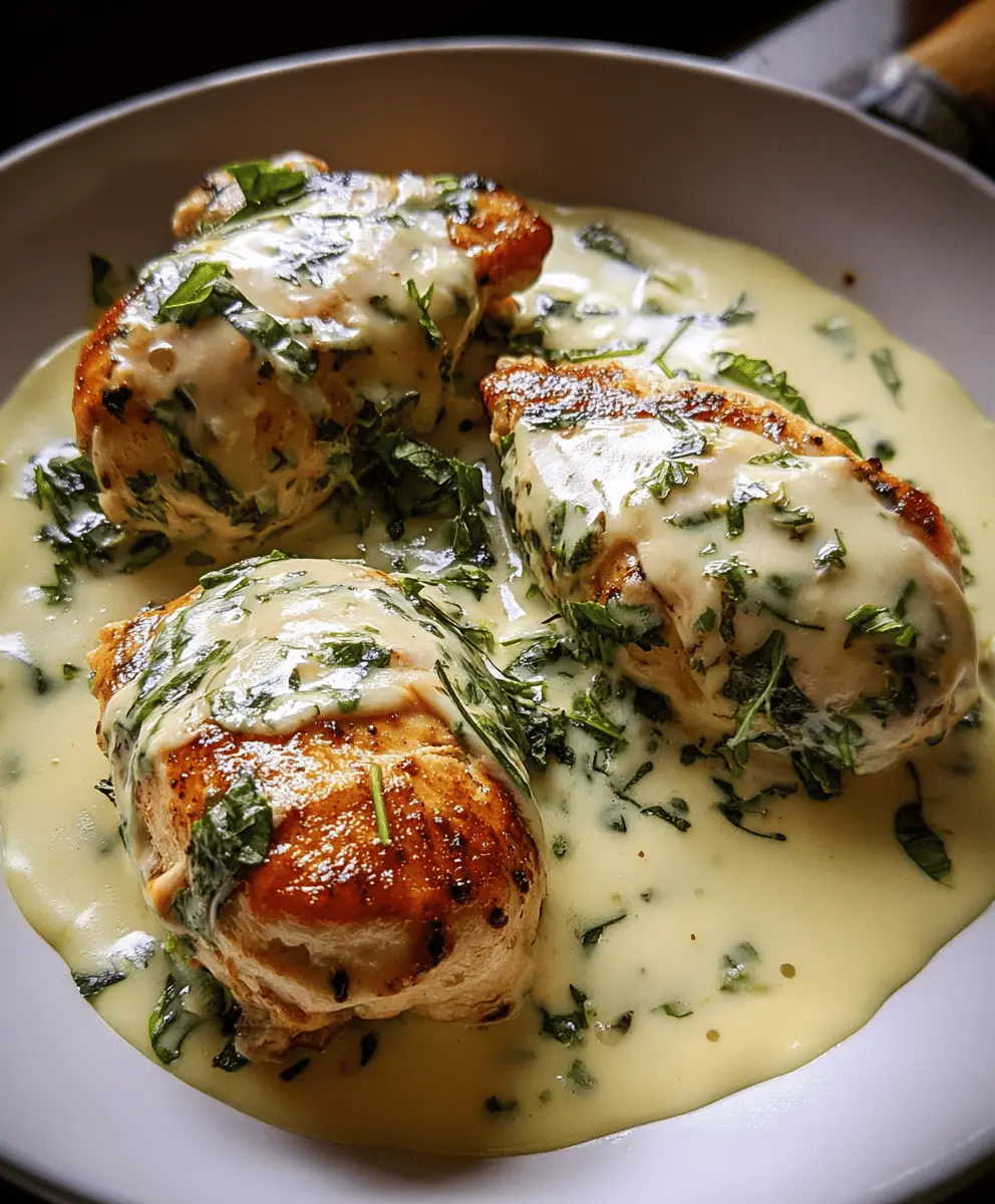 Easy Mozzarella Chicken in Creamy Basil Sauce