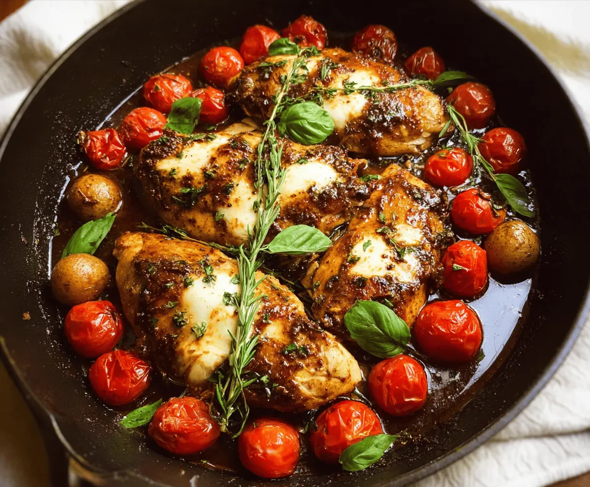 Easy One Pan Balsamic Chicken Recipe