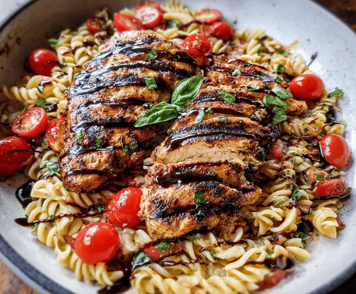 Easy Tomato Basil Pasta with Balsamic Chicken