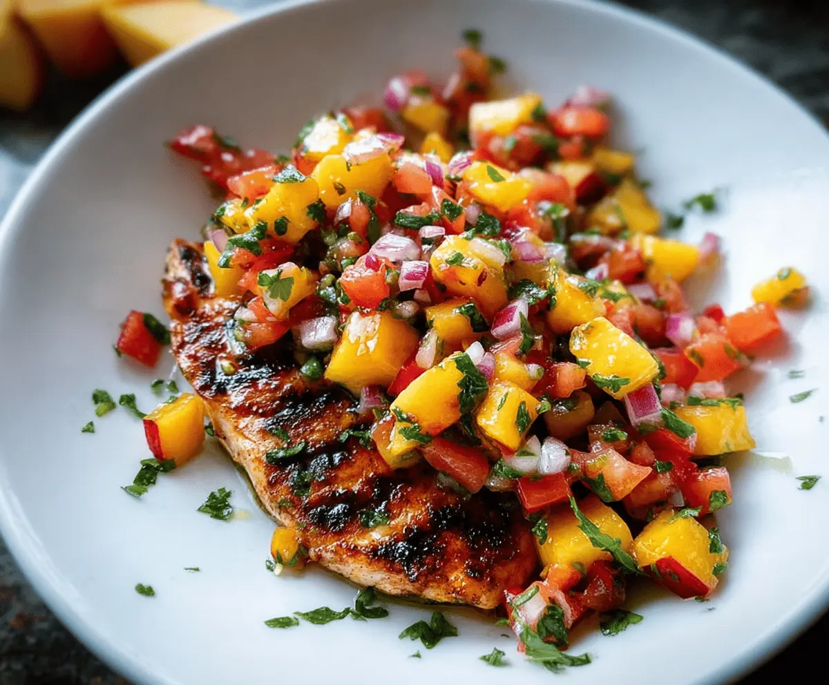 Easy Peach Salsa Chicken Recipe