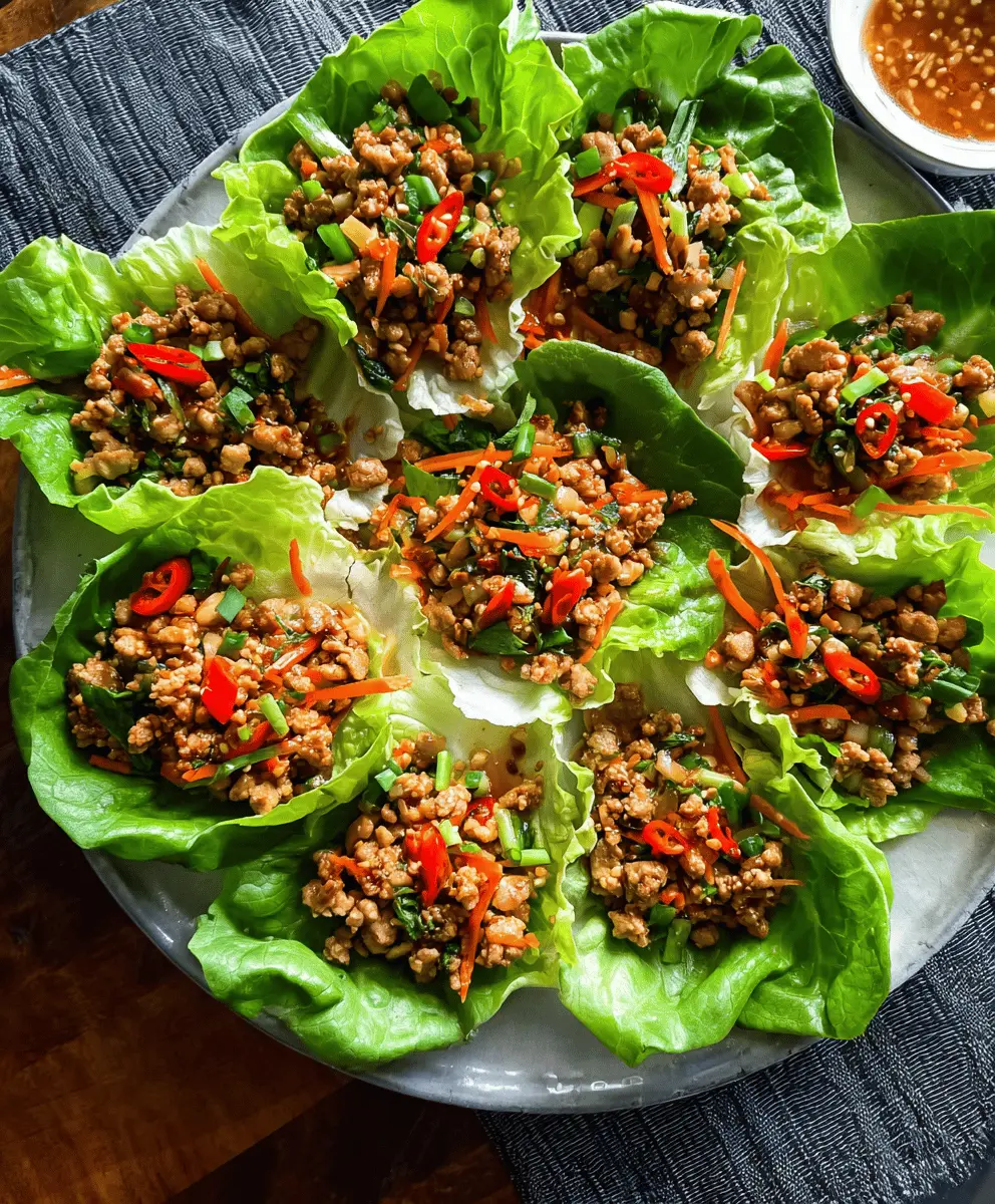 Easy Thai Chicken Lettuce Wraps Recipe