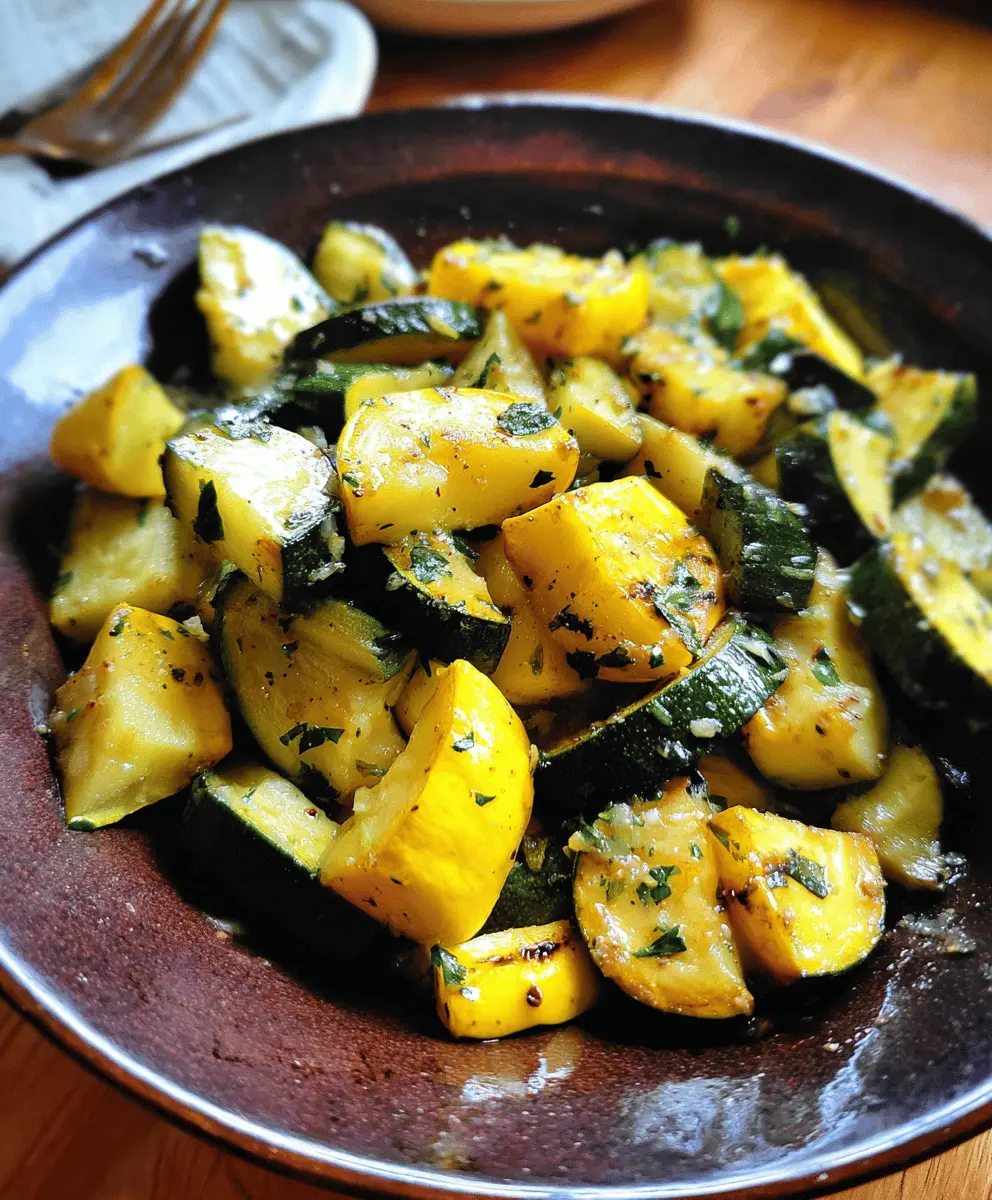Easy Low Carb Garlic Butter Zucchini and Squash