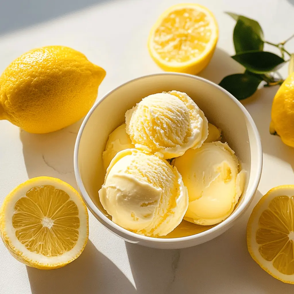 Easy Creamy Lemon Ice Cream Recipe