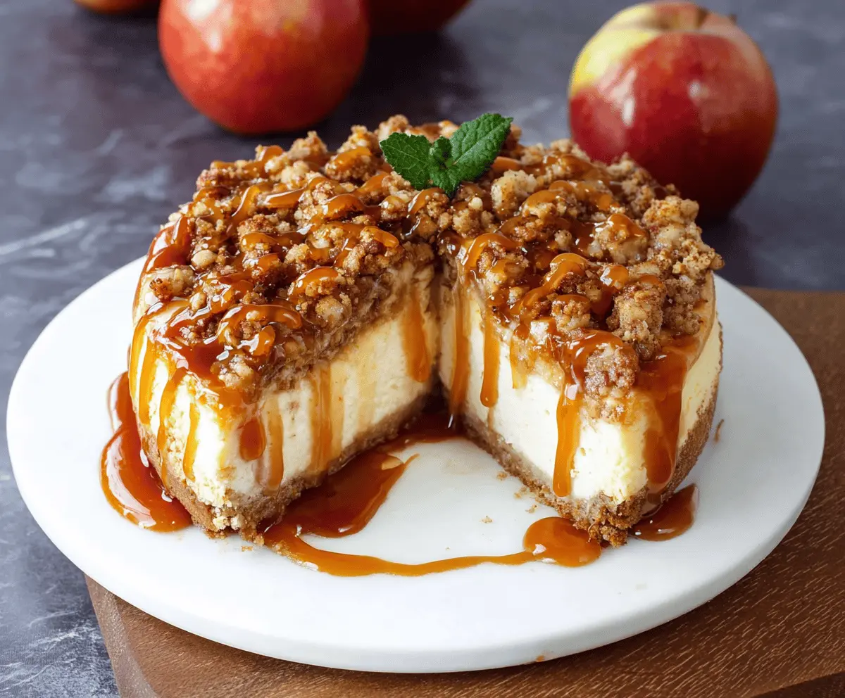 Apple Crisp Cheesecake
