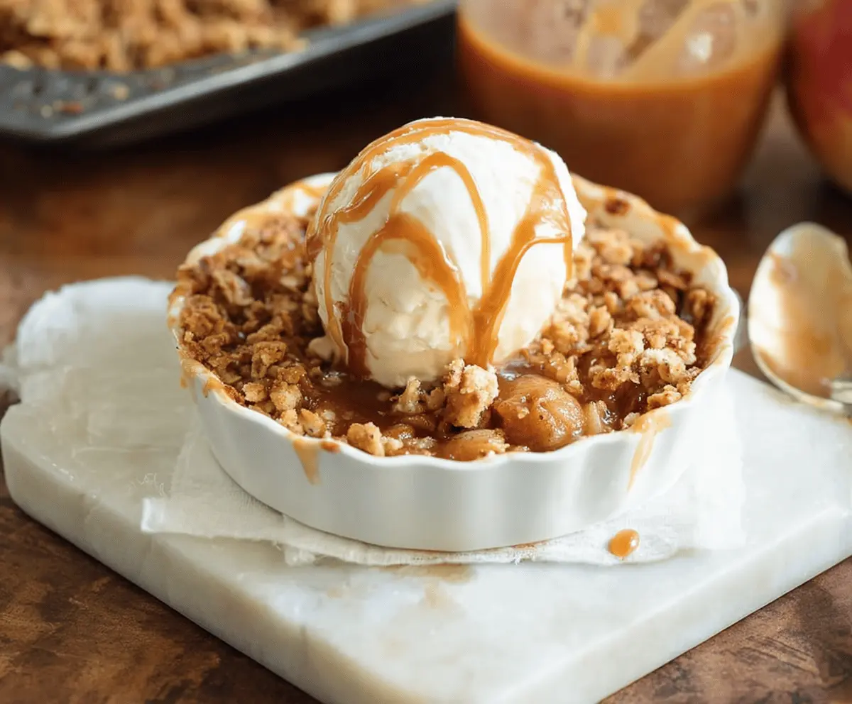 Caramel Apple Crisp
