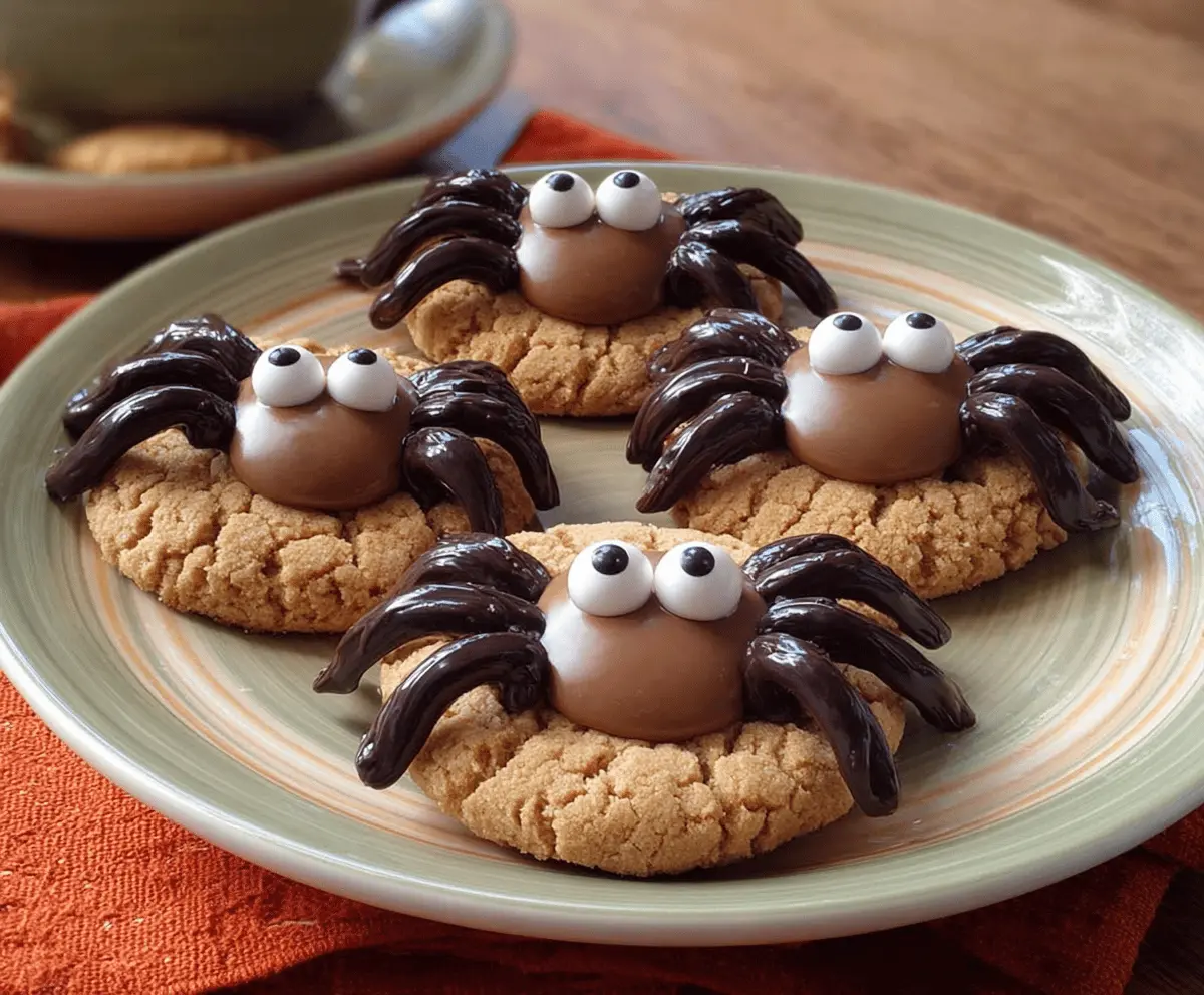 Peanut Butter Spider Cookies