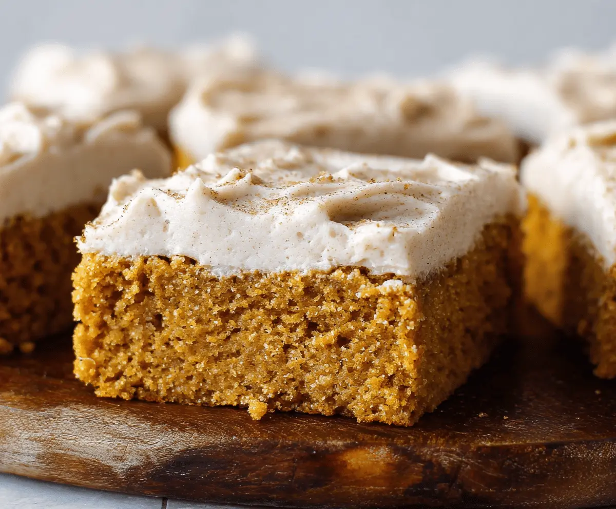 Pumpkin Bars with Brown Sugar Frosting