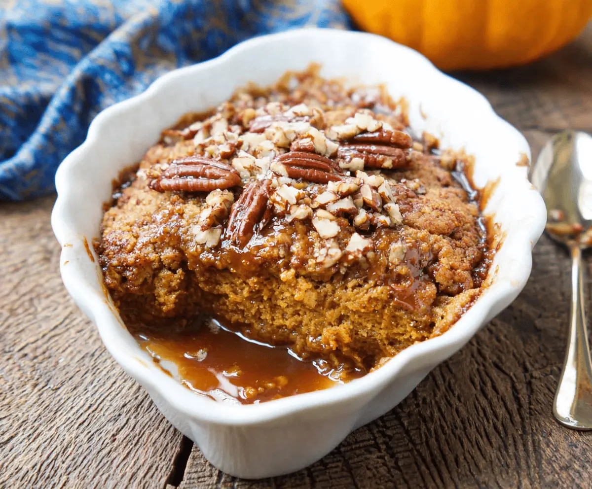 Pumpkin Pecan Cobbler