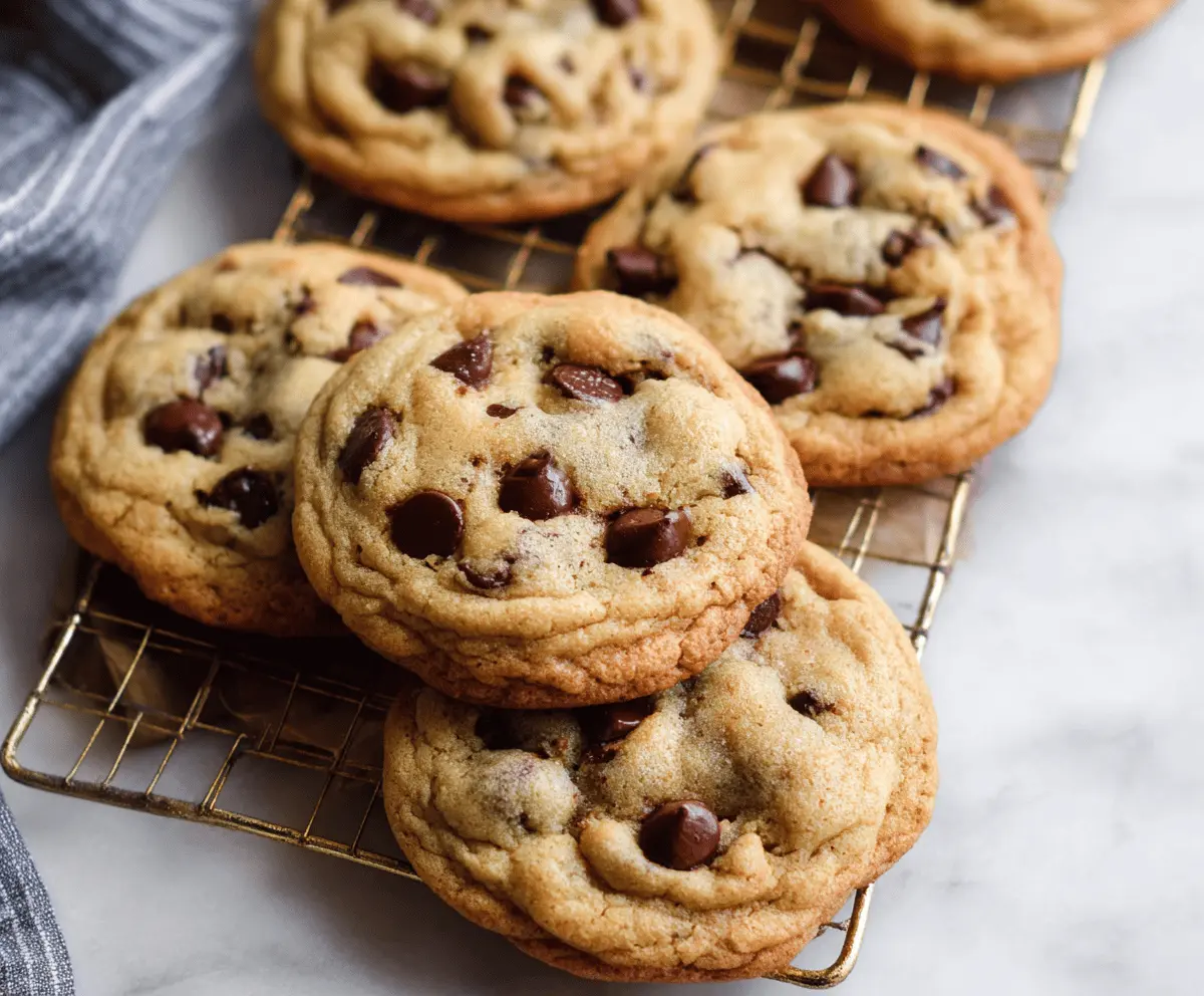 Delicious homemade chocolate chip cookies fresh out of the oven, perfect for a sweet snack.
