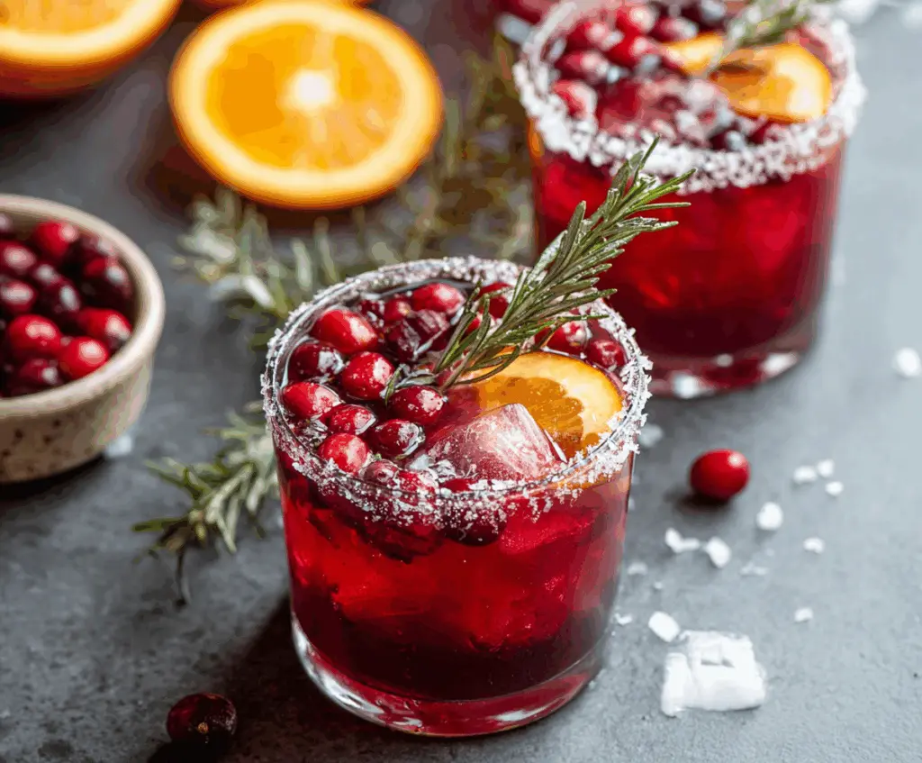 Festive Holiday Spiked Punch Cocktail in a glass with colorful garnishes, perfect for celebrations.