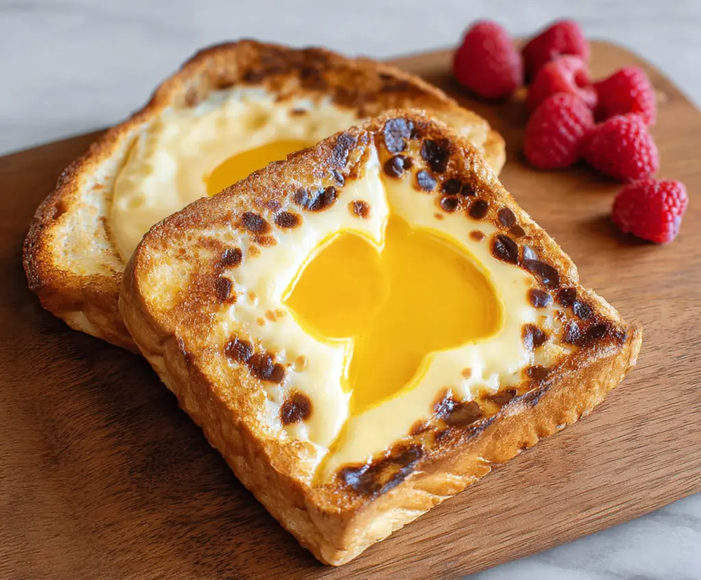 Delicious custard yogurt toast topped with fresh fruit for a healthy breakfast option