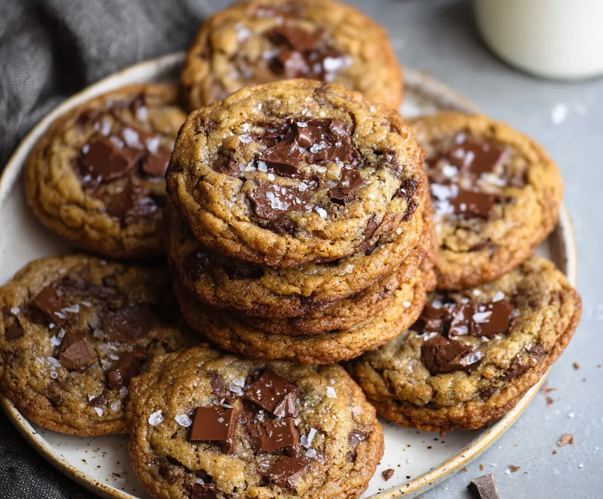 Brown Butter Sourdough Discard Chocolate Chip Cookies